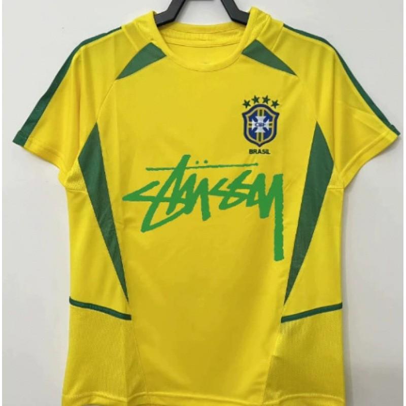 Maglia da Calcio Signature Stussy Retro Brasile Argentina Portogallo Maglia da Allenamento Calcio Uomo Donna Manica Corta