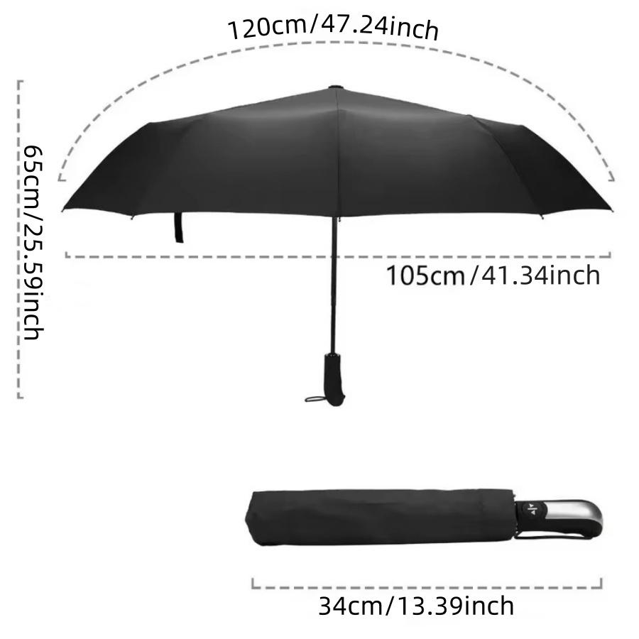 105CM Winddichter Verstärkter 10-Speichen-Schirm Business Stark Langlebig Anti-UV Schirm Damen Outdoor Sonnenschirm