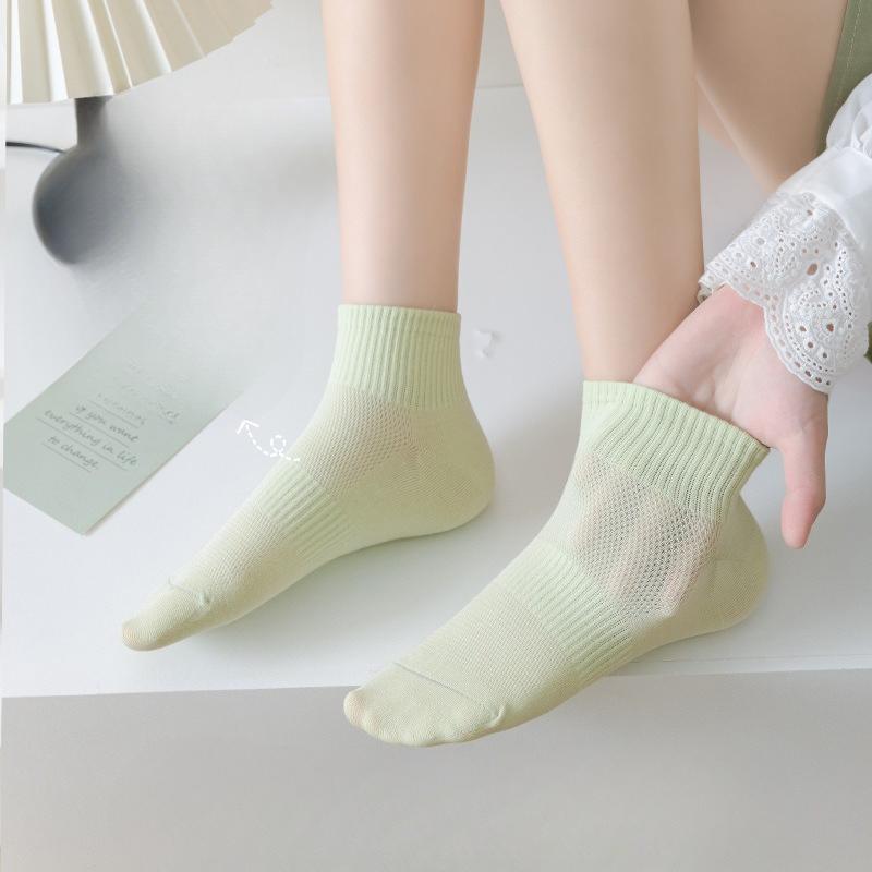 Antibacterial Pure Cotton Socks, Women's Summer Thin Short Socks, Mesh Breathable Women's Short Socks, Sports Anti-ball Boat Socks