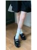 In-Stock 2025 Women's Korean Ballet Flats - Square Toe, Lace-Up, Low-Top Leather Sneakers