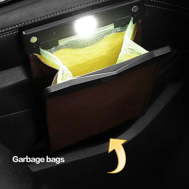 Can Foldable Storage Car Co-Pilot Trash Bag Car Storage And Finishing Supplies Car Trash Can Front-Row Hanging Trash