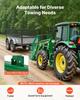 Skid Steer Pallet Frame, 1814 Kg Rated Load Capacity, 115 Cm Pallet Fork Frame Attachments with 50.8 Mm Hitch Receiver & Spear Sleeves, Fit for John
