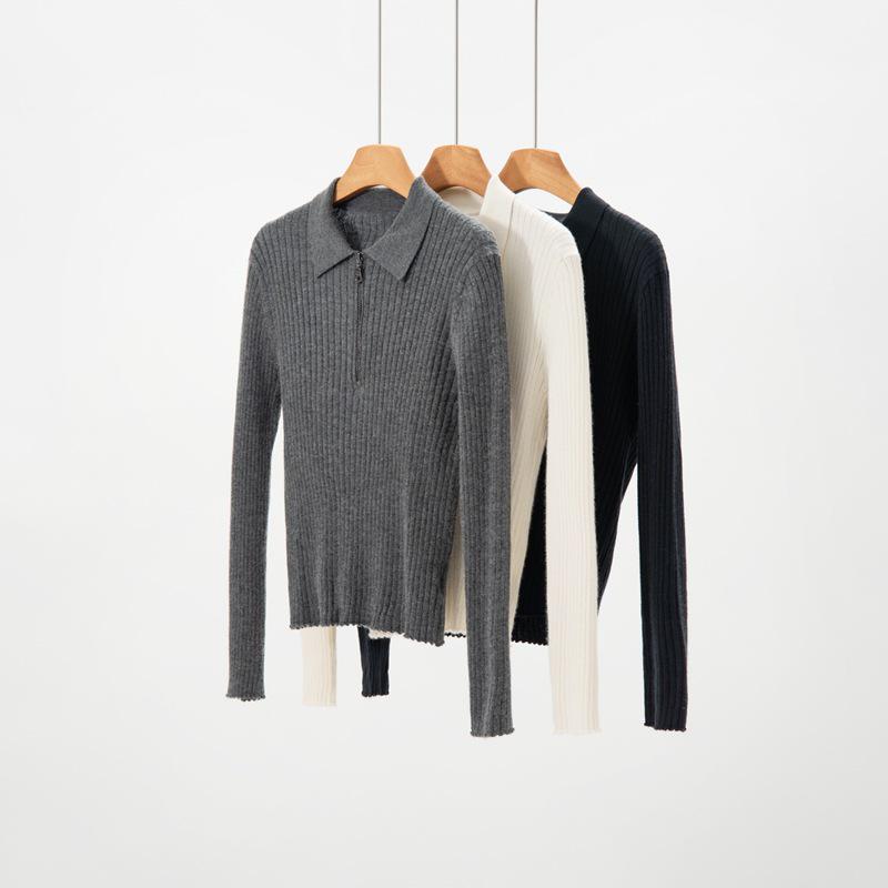 100% Pure Cashmere Slim Fit Women's Knitwear - Stylish Autumn/Winter Base Layer Top