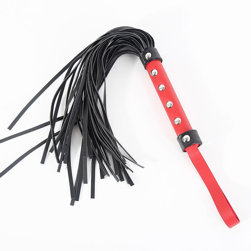 High Quality Pu Leather Pimp Whip Racing Riding Crop Party Flogger Hand Cuffs Queen Colourful Horse Riding Whip
