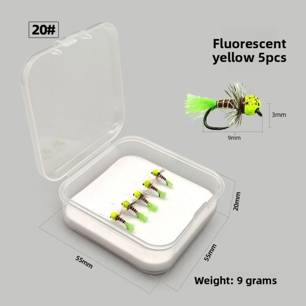 

Набор из 5 штук Быстро тонущая джиг-мушка Офсетная вольфрамовая мушка Пердигон Мушка для европейской нимфы Ловля форели 5pcs