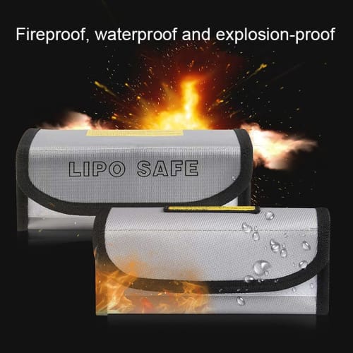 Set of 4 Lithium Battery Explosion-Proof Bags, Battery Cases, Safety Bags, Fireproof, Flame-Retardant Bags, Explosion-Proof Battery Storage Cases, Bat