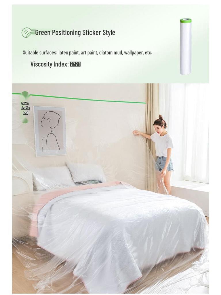 Spring Cleaning Dustproof Disposable Furniture Cover - Protective Plastic Film Cloth