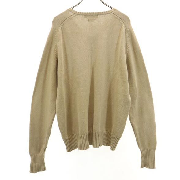 Polo by Ralph Lauren 90s Old Long sleeve V-neck cotton sweater L knit Men's Used