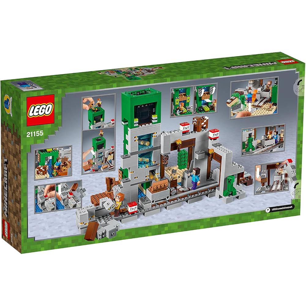 LEGO Minecraft Creeper Statue Mining Set 21155 Building Blocks Toy for Kids