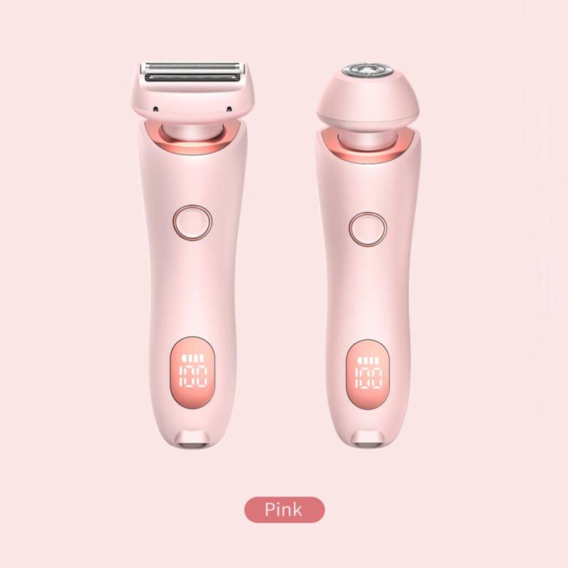 2 In 1 Electric Razor for Women Rechargeable Bikini Trimmer and Facial Hair Remover IPX7 Waterproof Shaver for Legs Underarms and Body
