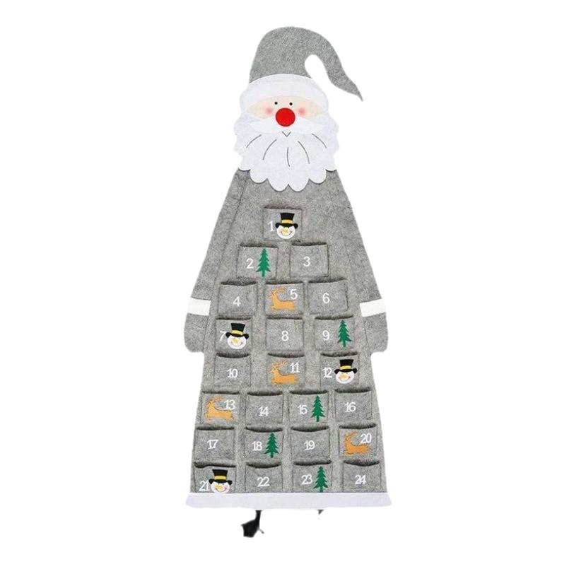 Felt Christmas Tree Countdown Calendar with Ornaments - Children's Gift