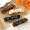 AWAYTR Retro Amber Bow Duckbill Hairpin Brown Acrylic Hair Clips Valentine Headwear Girl Hair Accessories Festival Gift