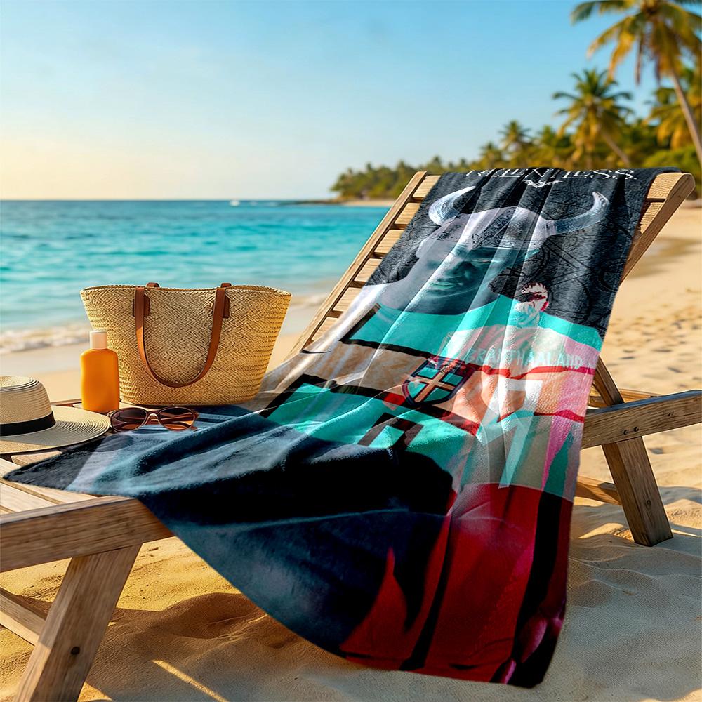 Haaland Strandtuch Weich Langlebig Schnelltrocknend Bequem Leicht Geeignet für Sport, Reisen, Schwimmen, Yoga, Badezimmer, Strand und Pool