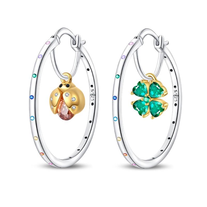 925 Silver Simple Sun Small Sugar Cube Star Moon Women Earring Brilliant Wedding Engagement Star Earrings Jewelry Gifts