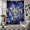 Arazzo da Parete FC Juventus Decorazione per la Casa Tessuto da Appendere a Parete per Camera da Letto Soggiorno Sfondo
