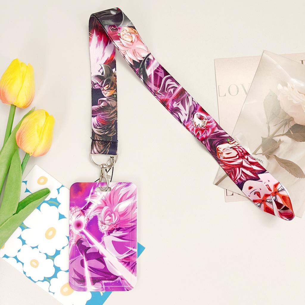 Anime Movie Dragon Ball Lanyard Keys Neck Strap Card Badge Gym Key Chain Lanyard Key Holder DIY Hang Rope Keyrings