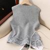 Women's Autumn Lace-Splice Knit Vest