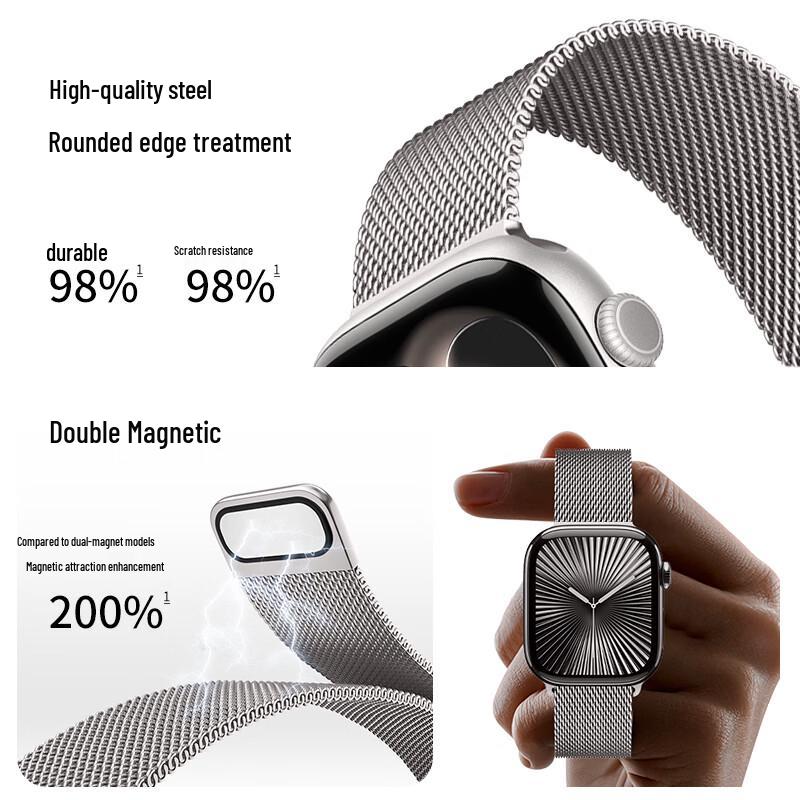 BHO Mailänder Schlaufe Edelstahl Apple Watch Armband