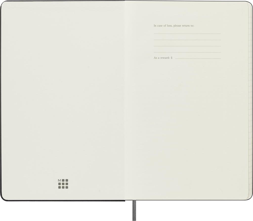 Moleskine 12-Month Undated Weekly Diary, Large Size (13cm x 21cm), Black Hardcover, DHUNDB12WN301