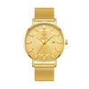 YaLaLuSi Brand Casual Men's Quartz Watch Green Disk Gold Mesh Belt Business Fashion Quartz Watch Simple Atmosphere Trend Watch