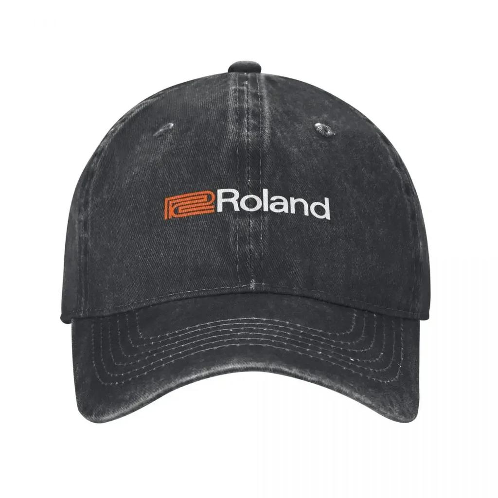 Roland Logo Baseball Caps Vintage Distressed Denim Headwear for Men Women Outdoor Activities Gift Hats Cap