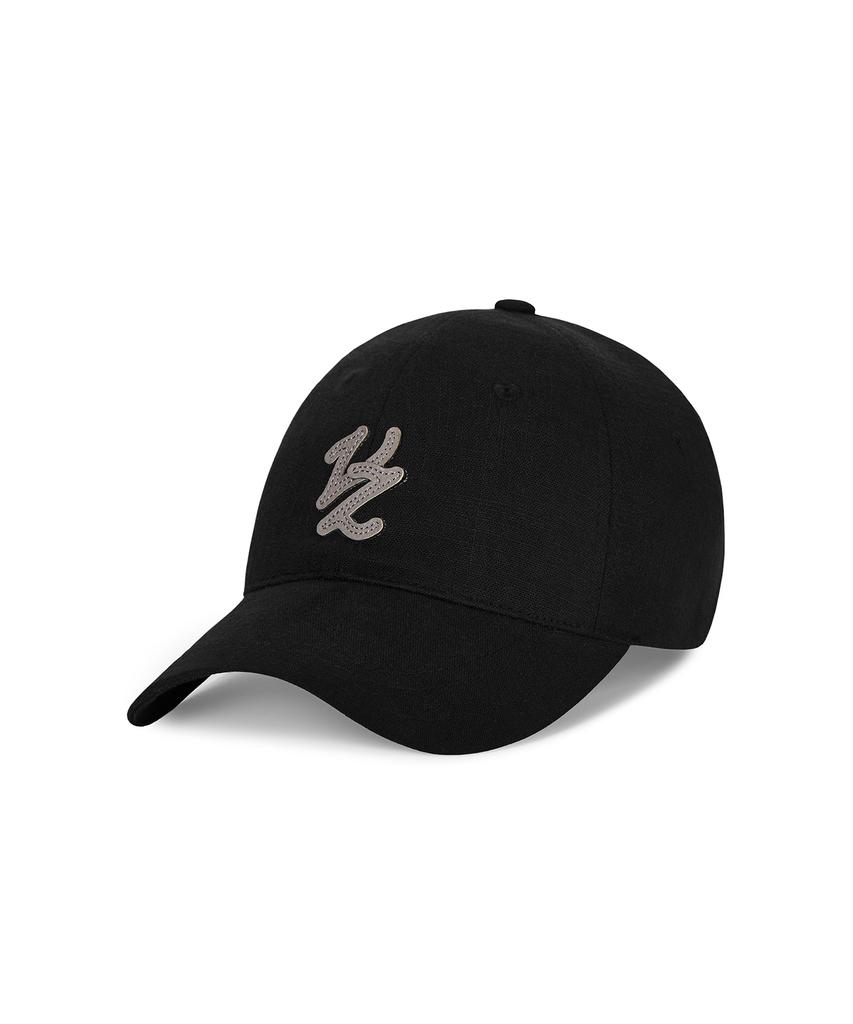 Bajal Flow Vz Leather Patch Ball Cap Black