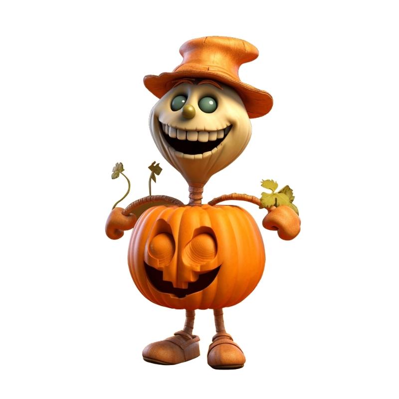 2024 New Halloween Pumpkin Figurines Decorations Ornaments Resin Pumpkin Figurine Home Table Decor Halloween Thanksgiving Party