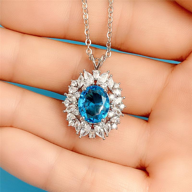 CAOSHI Gorgeous Temperament Necklace Female Party Accessories with Delicate Design Bright Crystal Stone Jewelry for Anniversary