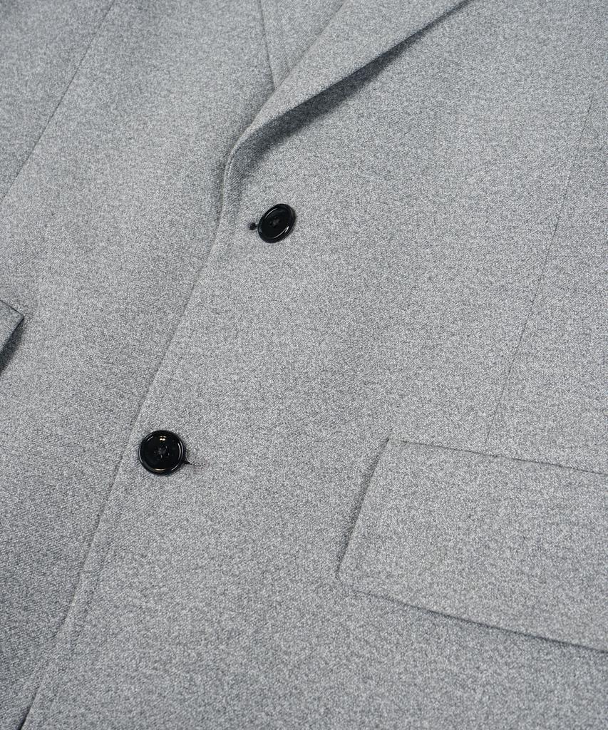 Birbante Melange Setup Blazer Jacket - Light Grey