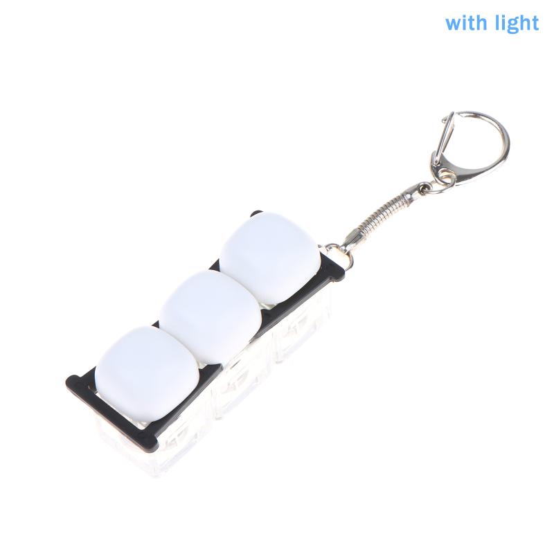 Relaxing Diy Keyboard Keychain Keycap Keys Button Finger Keyboard Cap 1/2/3/4/9Keys Relief Stress Clicker Toy Child Adult