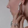 Minimalist Style Metal Hollow Water Drop Shape Ear Hook Women'S Unique Earrings Trendy Light Luxury High-End Temperament Versatile Earrings