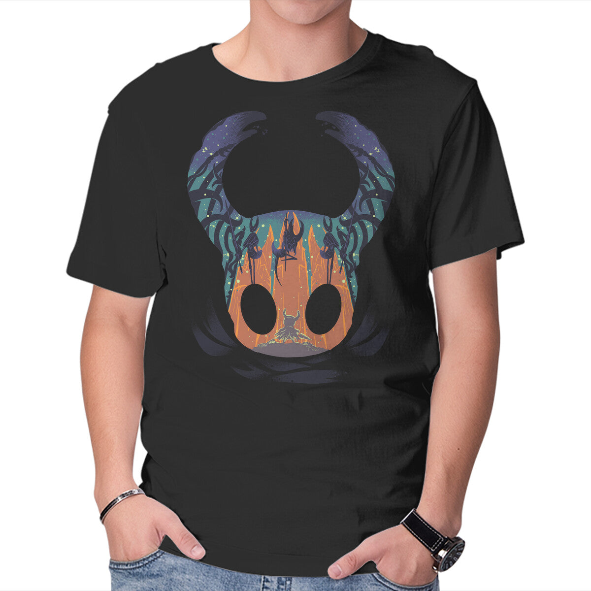 Unisex Crew Neck T-Shirt Knight Graphic Short Sleeve Casual Tee XS