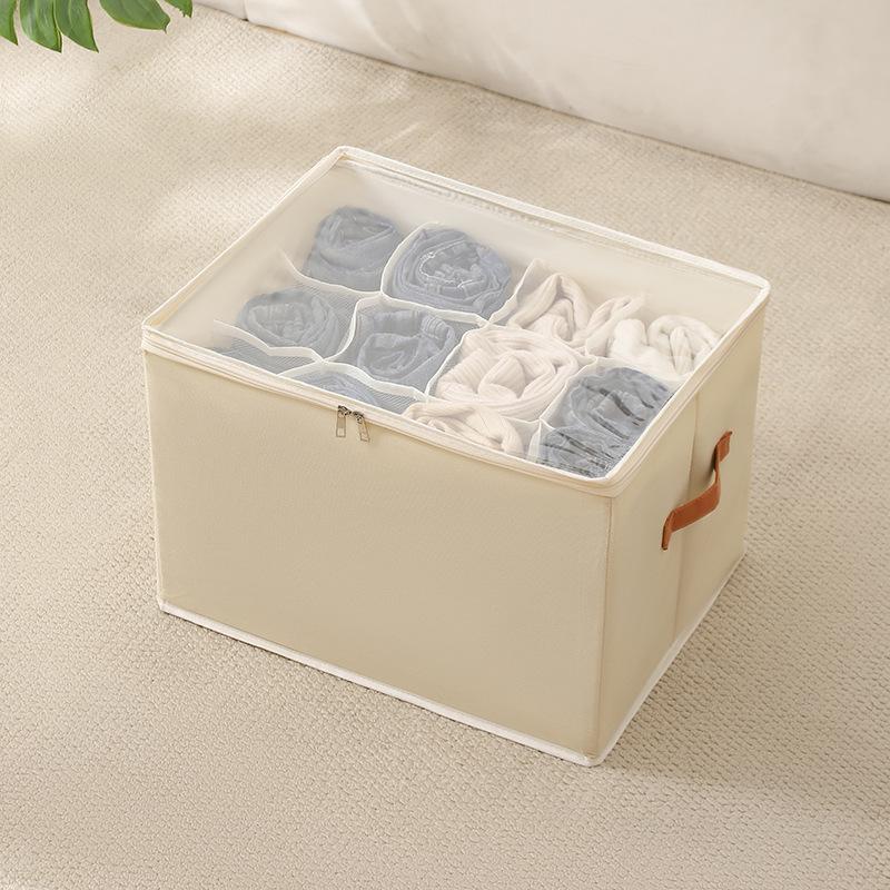 Foldable Shoe Organizer with Lid - 1pc Heavy-Duty Oxford fabric Storage Box | Clear Front Panel & Dustproof Closure for Closet