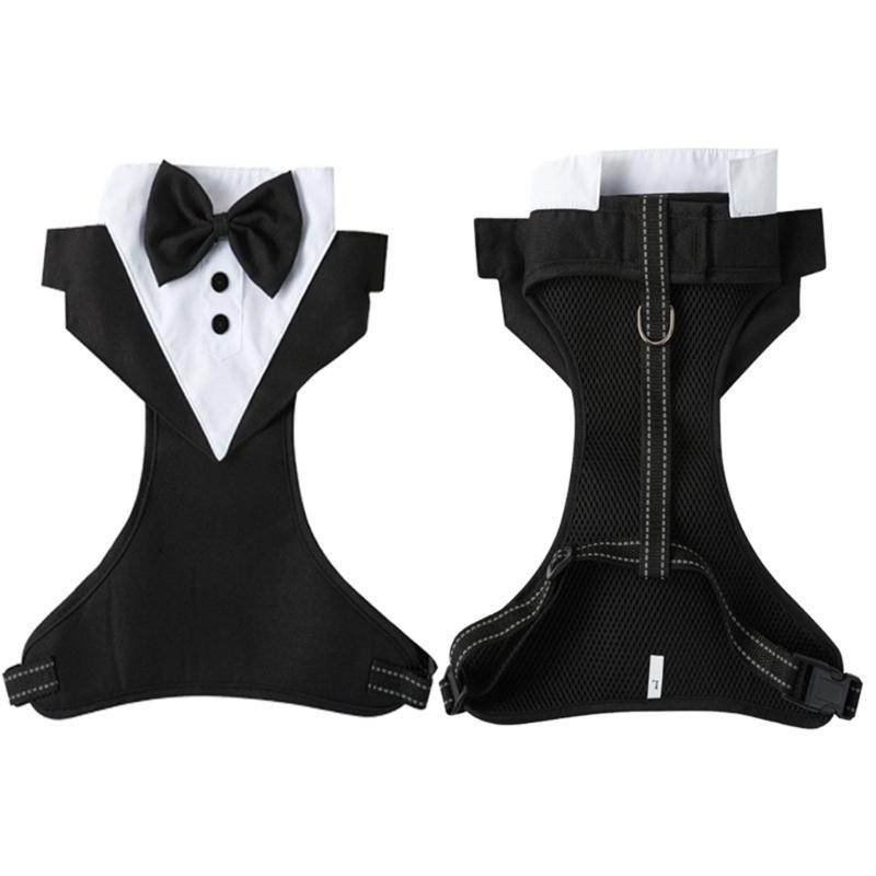 Large Dog Suit Harness No Pull Design for Small Dogs Easy Walk Tuxedo Puppies Vest Harness