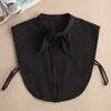 Fashion Front Tie White Fake Collar for Women Stand Detachable Collar Fake Girls Vintage Lace Ladies False Blouse Collar