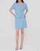Sisterhood Tweed A-Line Miniskirt - Sky