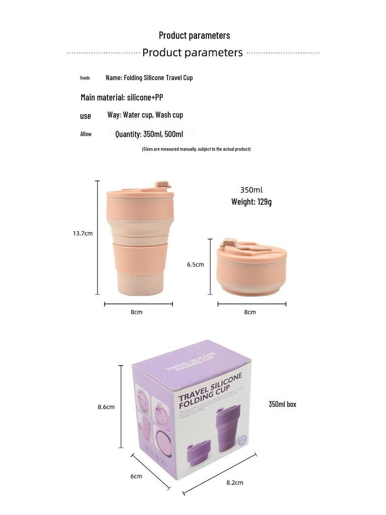 Collapsible Silicone Travel Mug for Camping and Sports