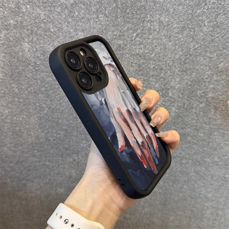 Redmi Note 13 Pro 4G Hülle für Xiaomi Redmi Note 12s 13 4G 11 11s 10s 10 12c 13c Pro Plus 5G Ölgemälde Zwei Hände Stilvolle Abdeckung