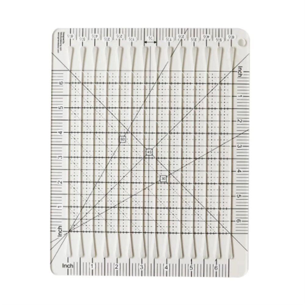 Cutting Assistant 5-in-1 Quilting Ruler Clear Fabric Cutting Ruler  Arts Crafts Supplies
