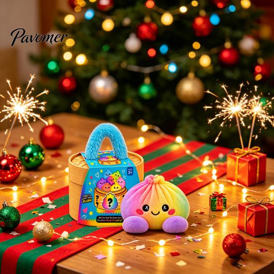 Cute Plush Steamed Bun Doll Big Mystery Dumpling Toy, Stuffed Pillow, Soft Kawaii Food Unique Novelty Gift for Birthday Cushion Home Office