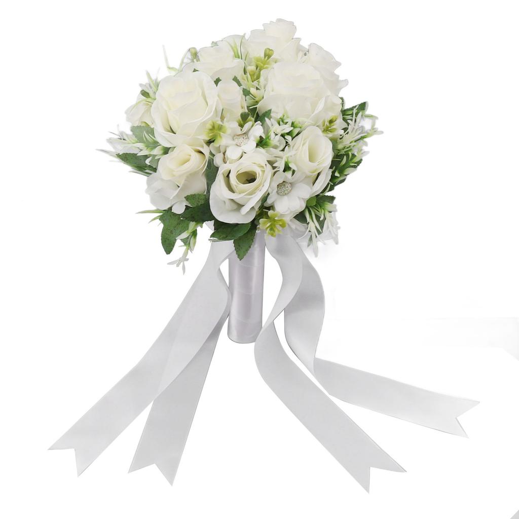 Wedding Bouquets Flower Hand Bouquet Silk Artificial Fake Flowers for   Wedding Party and