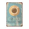 Vintage Fresh Coffee Plaque Metal Tin Sign Retro Drink Coffee Poster Wall Stickers for Cafe Shop Restaurant Home Room Decor