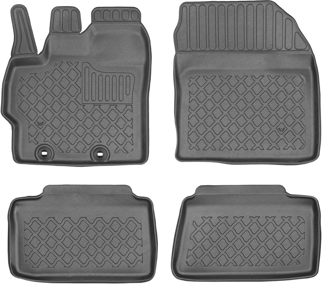 Aristar Guardliner Rubber Floor Mats + Tunnel Cover for Toyota Yaris IV HB 2020-, Yaris Cross 2021-, Mazda 2 Hybrid 2022- Black