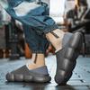 Fashion Men's Slippers Winter Big Size Indoor Waterproof PVC Large Sizes Home Shoes Cotton Bedroom Houseshoes Warm House Home Slippers