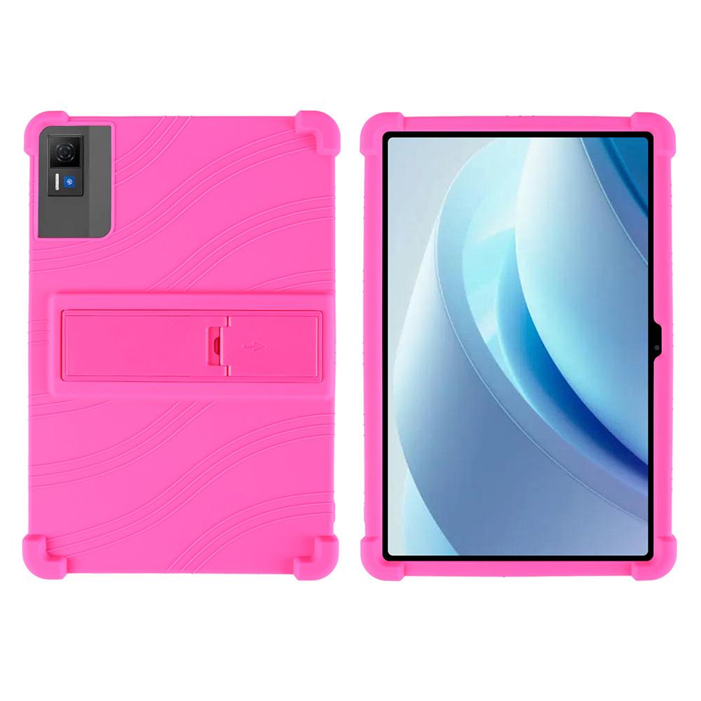 Pour Étui de Tablette DOOGEE U13 13 Pouces Housse de Tablette en Silicone Souple - Écologique, Résistante aux Chutes et Durable rose