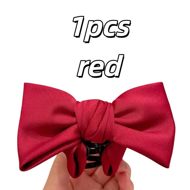 

1pcs Women s Fashion Bow Hairpin – Elegant Grab Clip, Hair Accessory for Stylish Updos & Half-Up