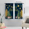 2pcs,2D Plane Printing Pattern Curtains Christmas Pine Trees Polyester Easy Install (without Rod) Versatile All Perfect for