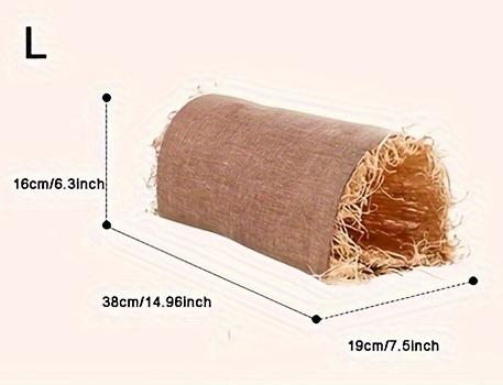1pc Hideaway Grass Tunnel, Rabbit Hideout Tunnel Hut Guinea Pig Grass Linen Durable Tunnel for Guineapig Chinchilla Ferret Rats