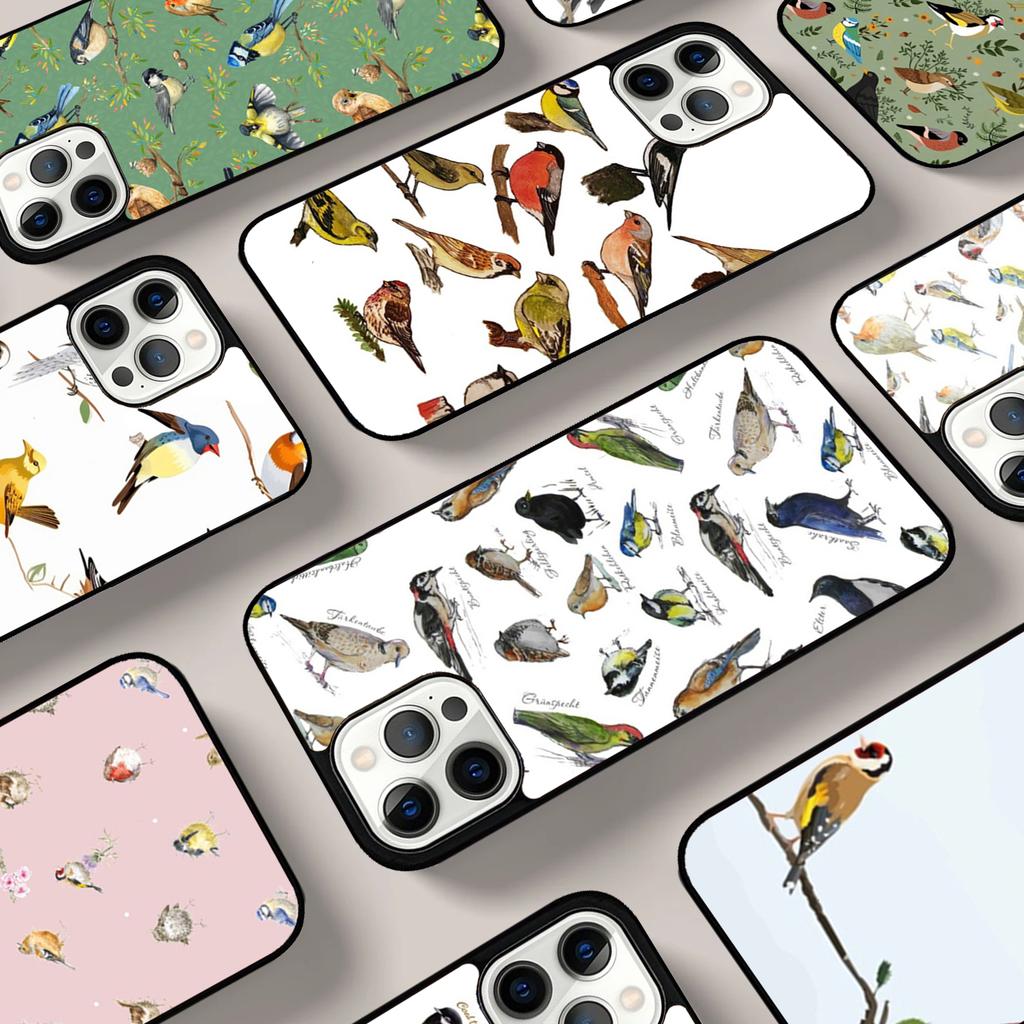 Garden Birds Phone Case For iPhone 17 Air 16 15 14 13 12 11 Pro Max Max Plus Bumper Case Cover