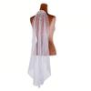 Pearls Crystal Decors Bridal Veils with Hair Comb Seethrough Sheer Single Layer Head Veils for Wedding Event Photography